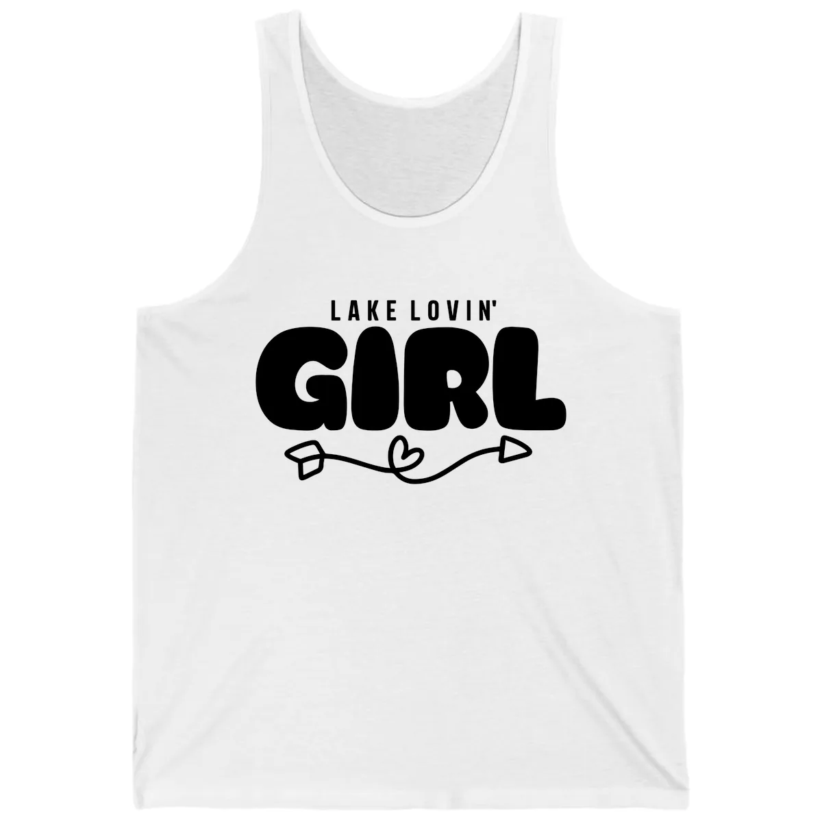 Lake Lovin' Girl Apparel Tank in White