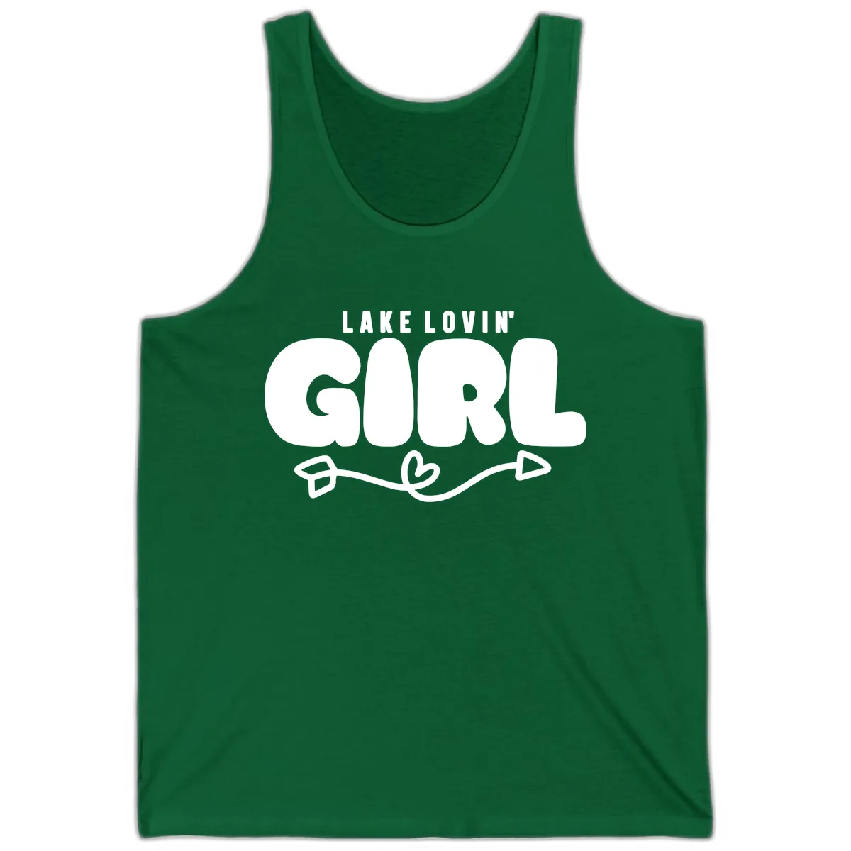 Lake Lovin' Girl Apparel Tank in Kelly
