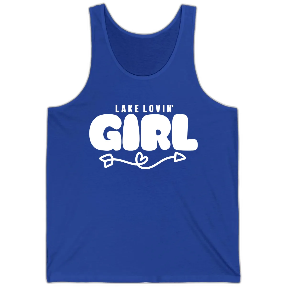 Lake Lovin' Girl Apparel Tank in True Royal