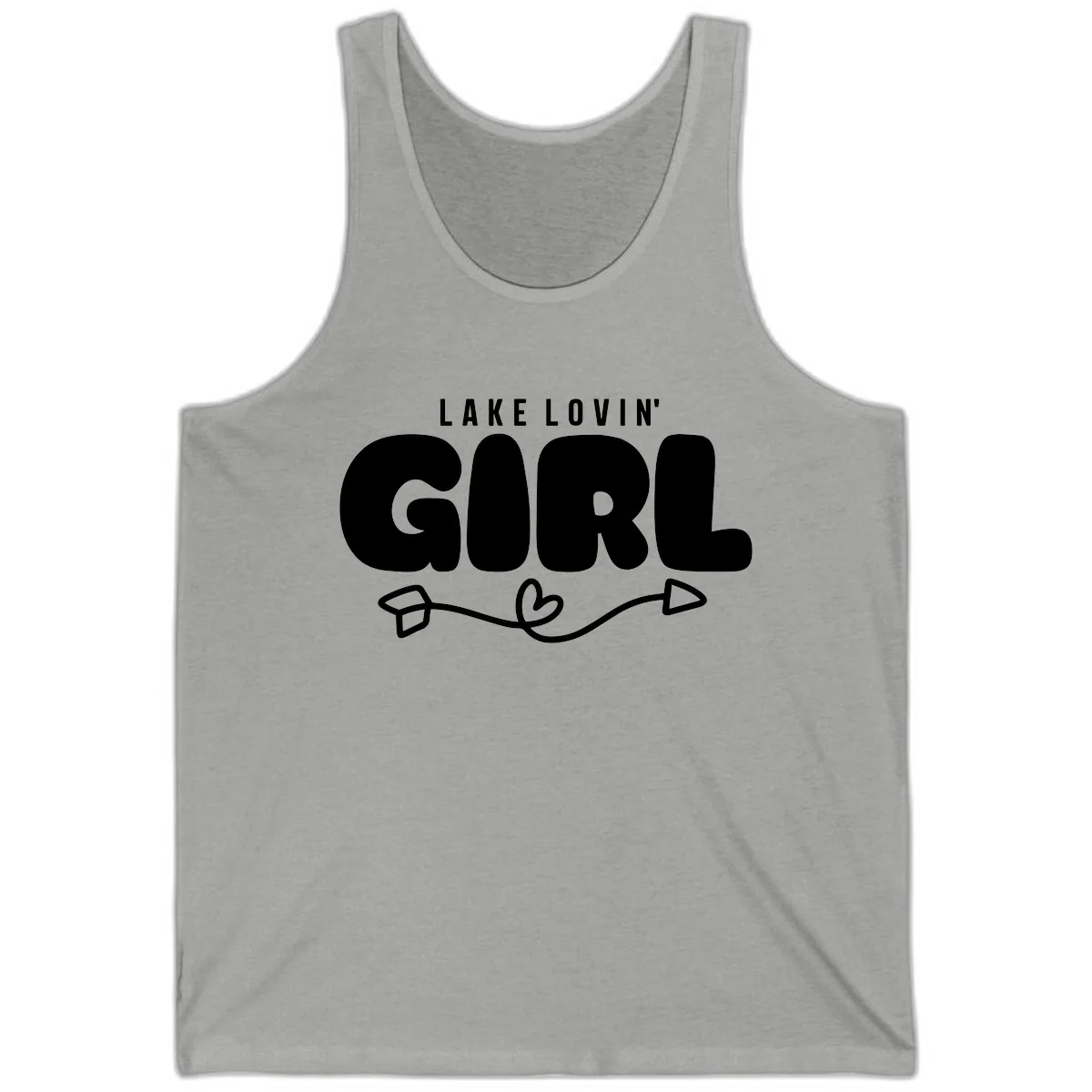 Lake Lovin' Girl Apparel Tank in Athletic Heather