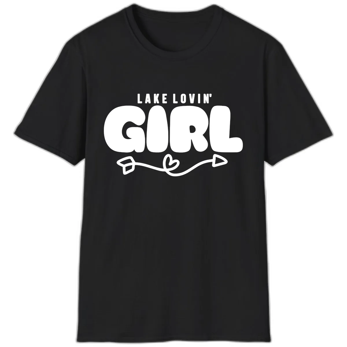 Lake Lovin' Girl Apparel T-Shirt in Black