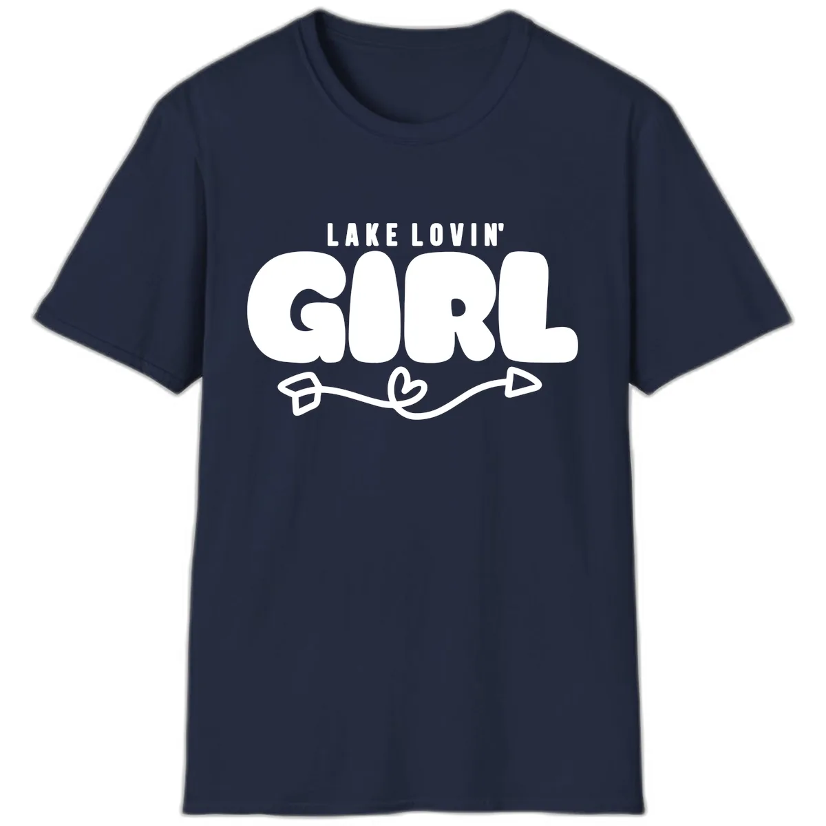 Lake Lovin' Girl Apparel T-Shirt in Navy