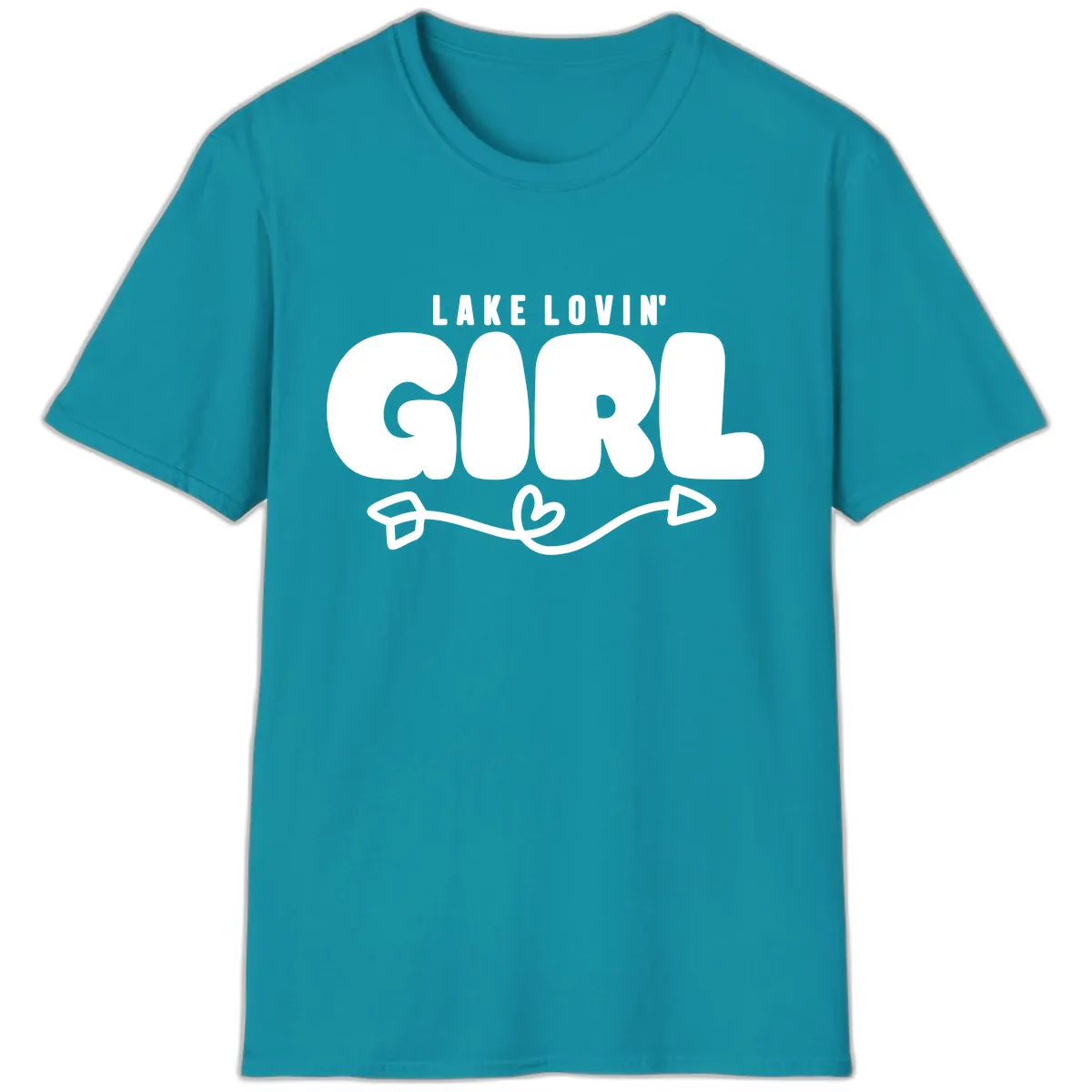Lake Lovin' Girl Apparel T-Shirt in Tropical Blue