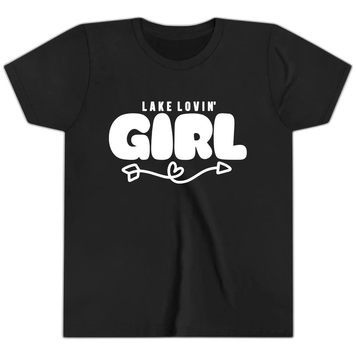 Lake Lovin' Girl Apparel Youth T-Shirt in Black