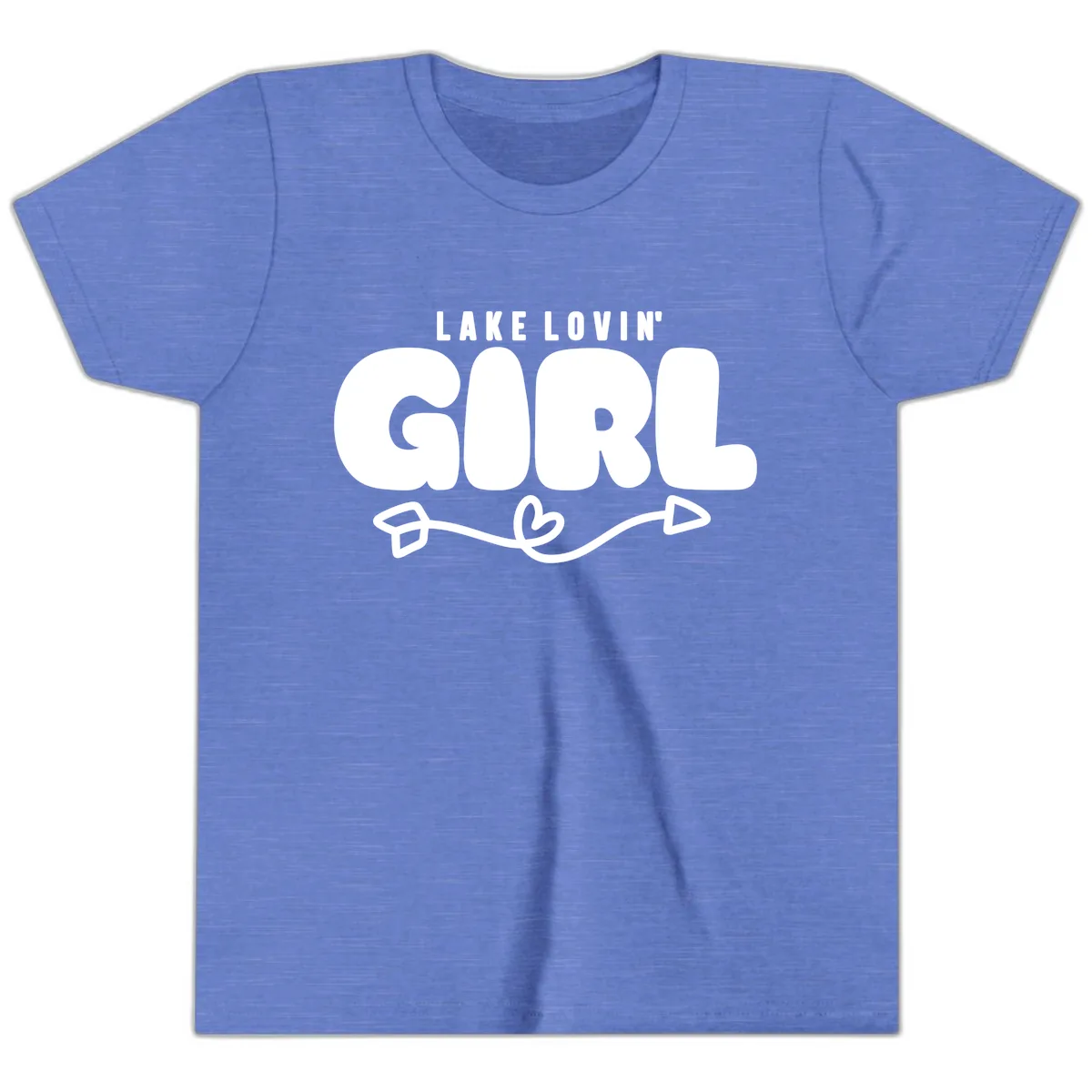Lake Lovin' Girl Apparel Youth T-Shirt in Heather Columbia Blue