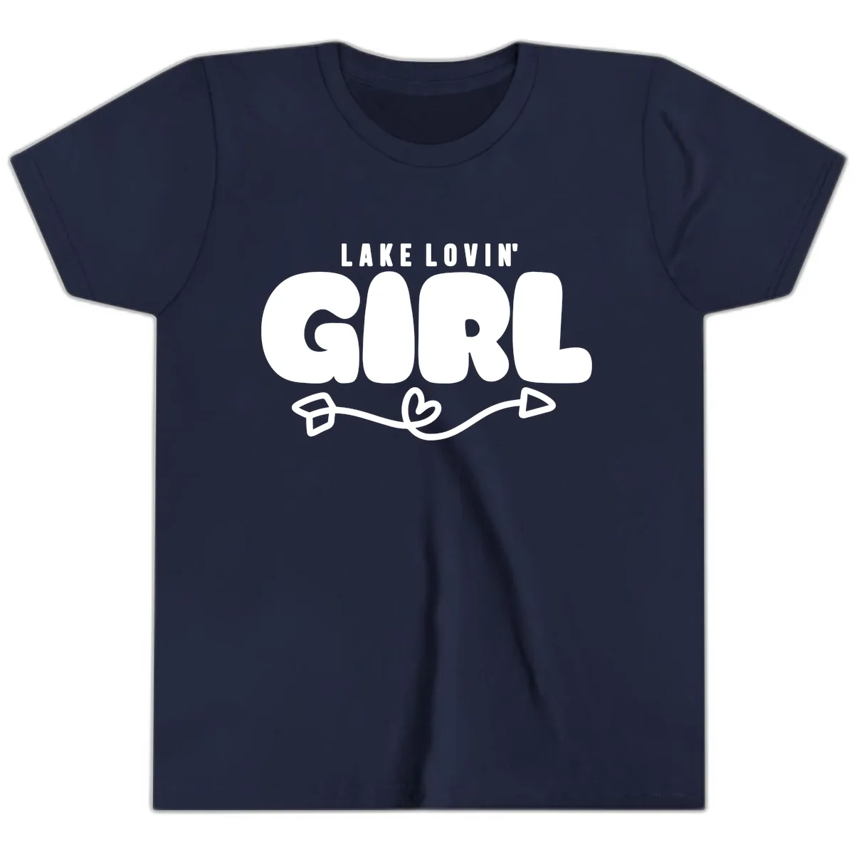 Lake Lovin' Girl Apparel Youth T-Shirt in Navy
