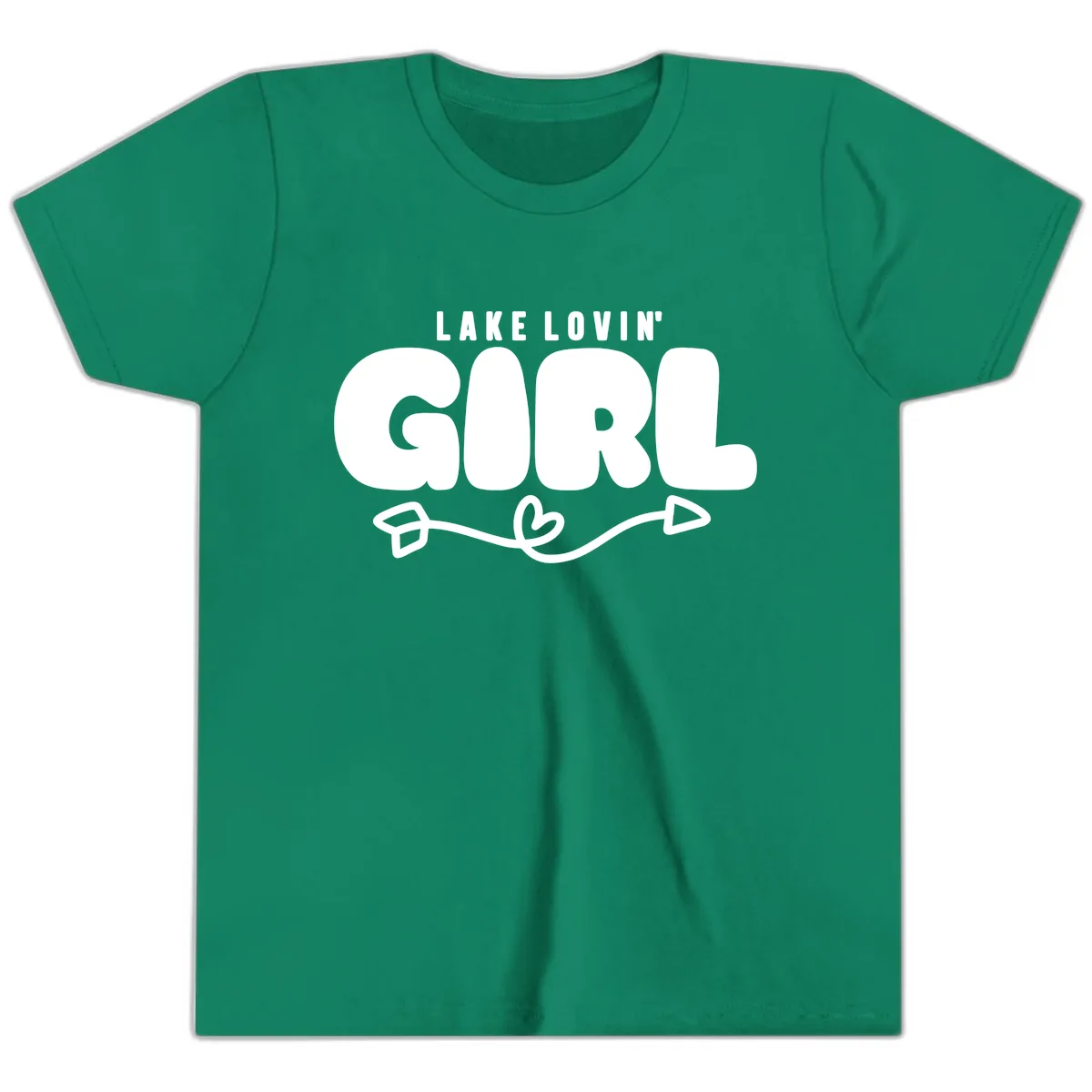 Lake Lovin' Girl Apparel Youth T-Shirt in Kelly