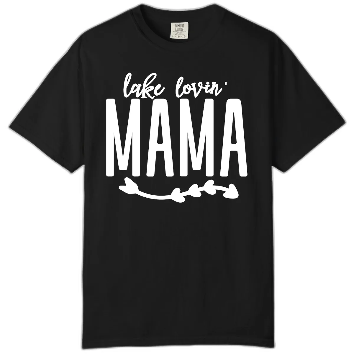 Lake Lovin Mama Graphic Comfort Color in Black