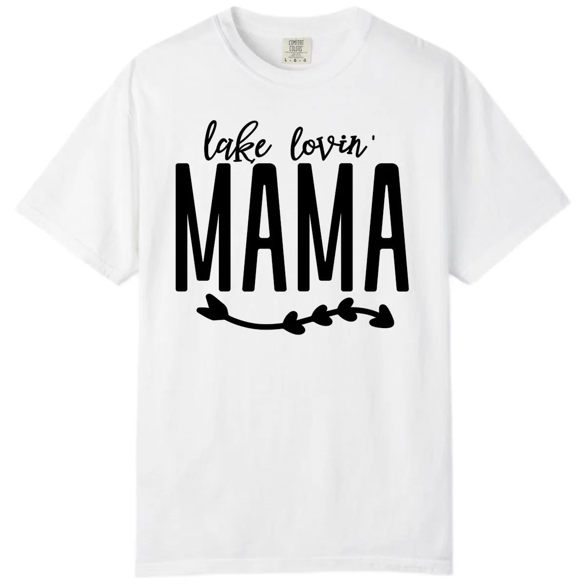 Lake Lovin Mama Graphic Comfort Color in White