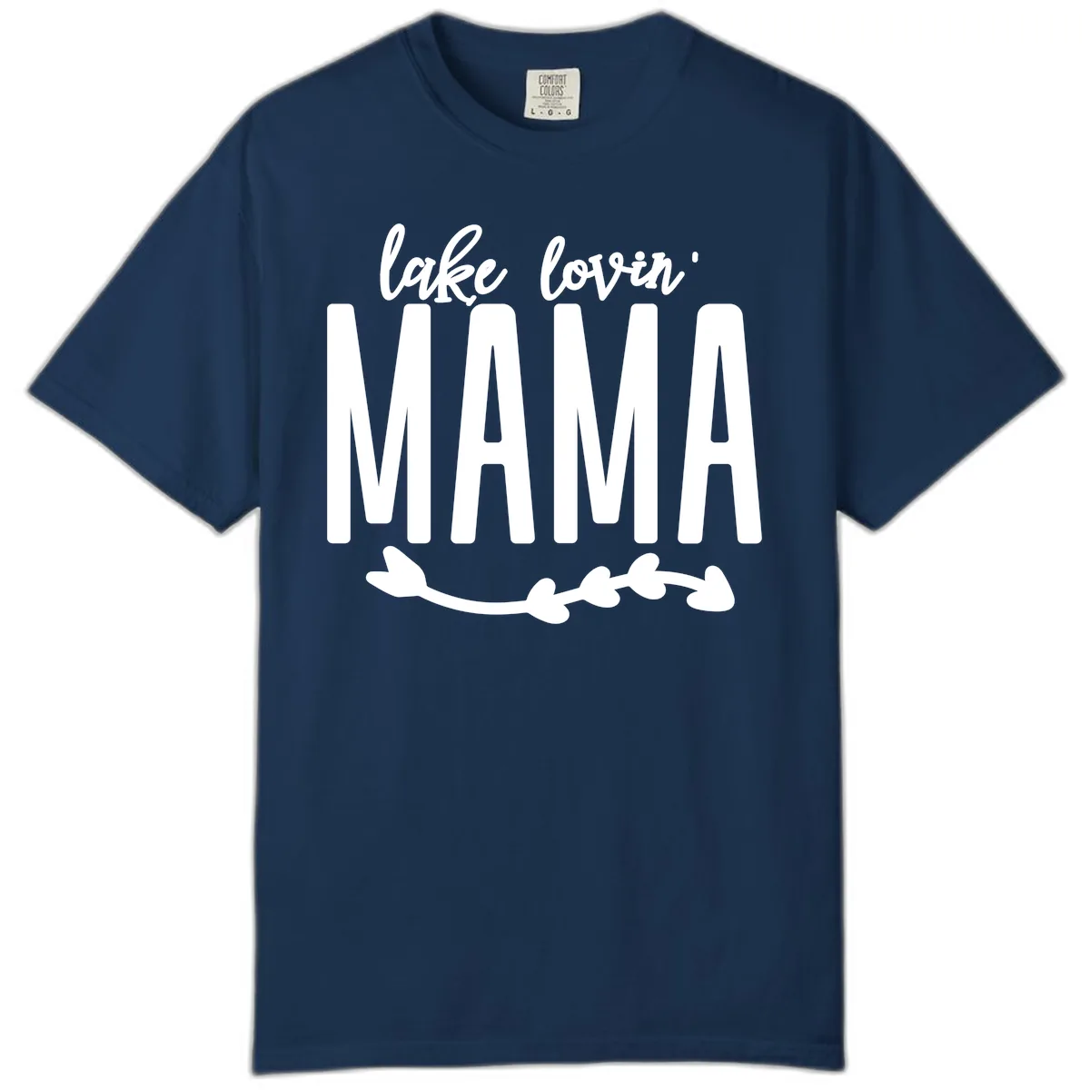 Lake Lovin Mama Graphic Comfort Color in Navy