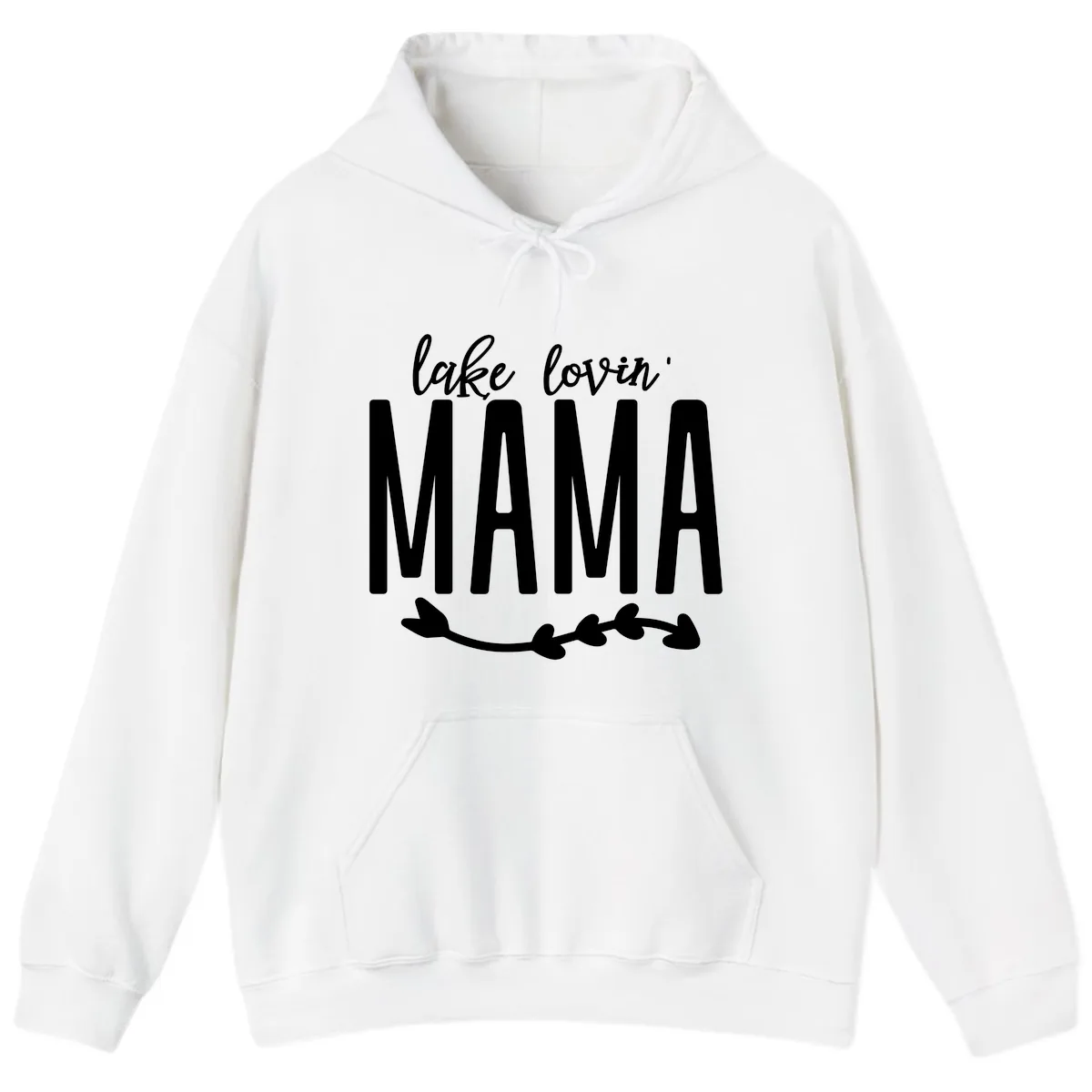Lake Lovin Mama Graphic Hoodie in White