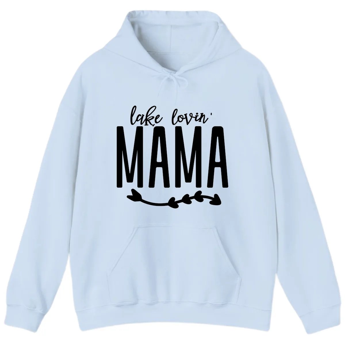 Lake Lovin Mama Graphic Hoodie in Light Blue