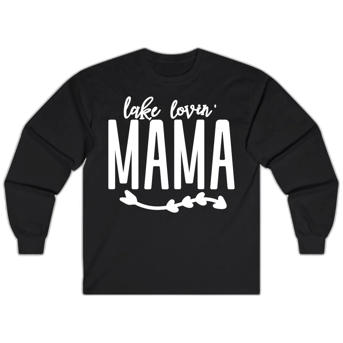 Lake Lovin Mama Graphic Long Sleeve in Black