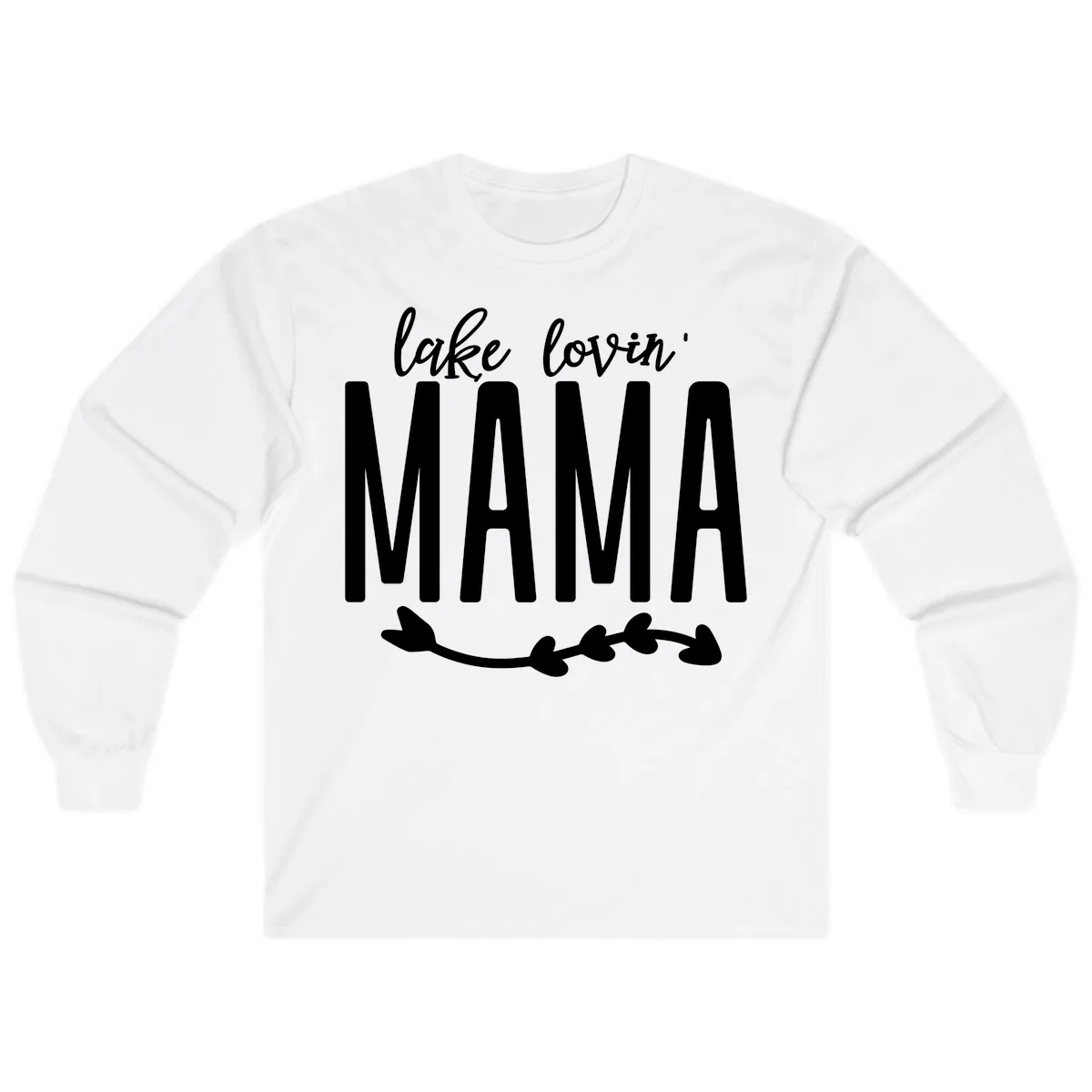 Lake Lovin Mama Graphic Long Sleeve in White