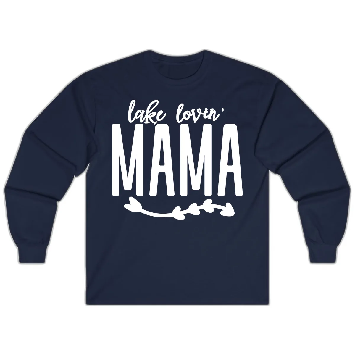 Lake Lovin Mama Graphic Long Sleeve in Navy