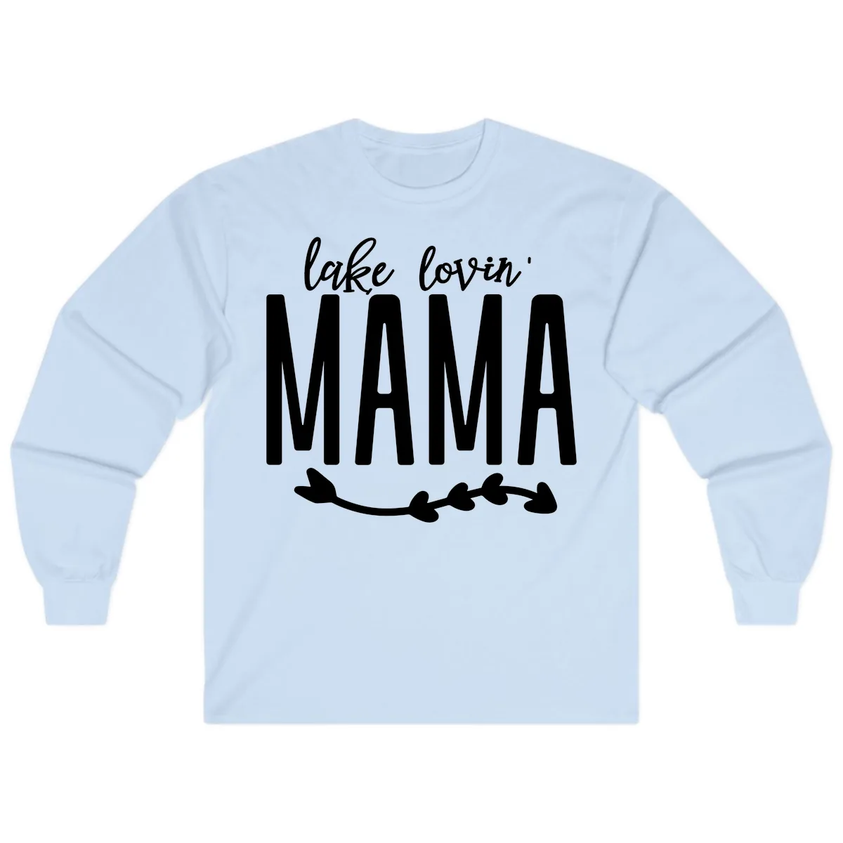 Lake Lovin Mama Graphic Long Sleeve in Light Blue