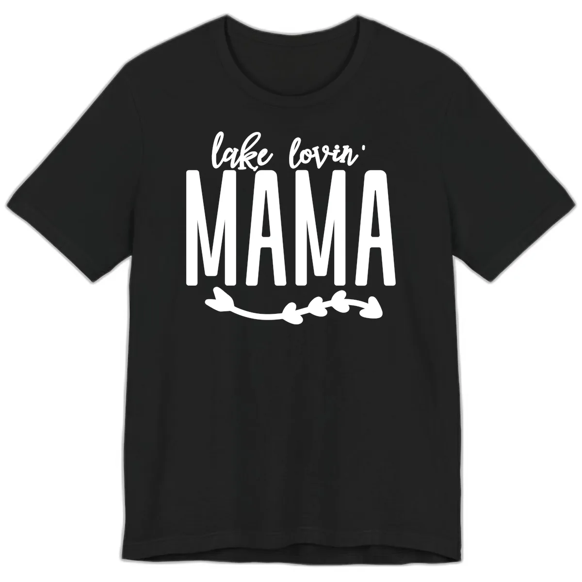 Lake Lovin Mama Graphic Premium T-Shirt in Black