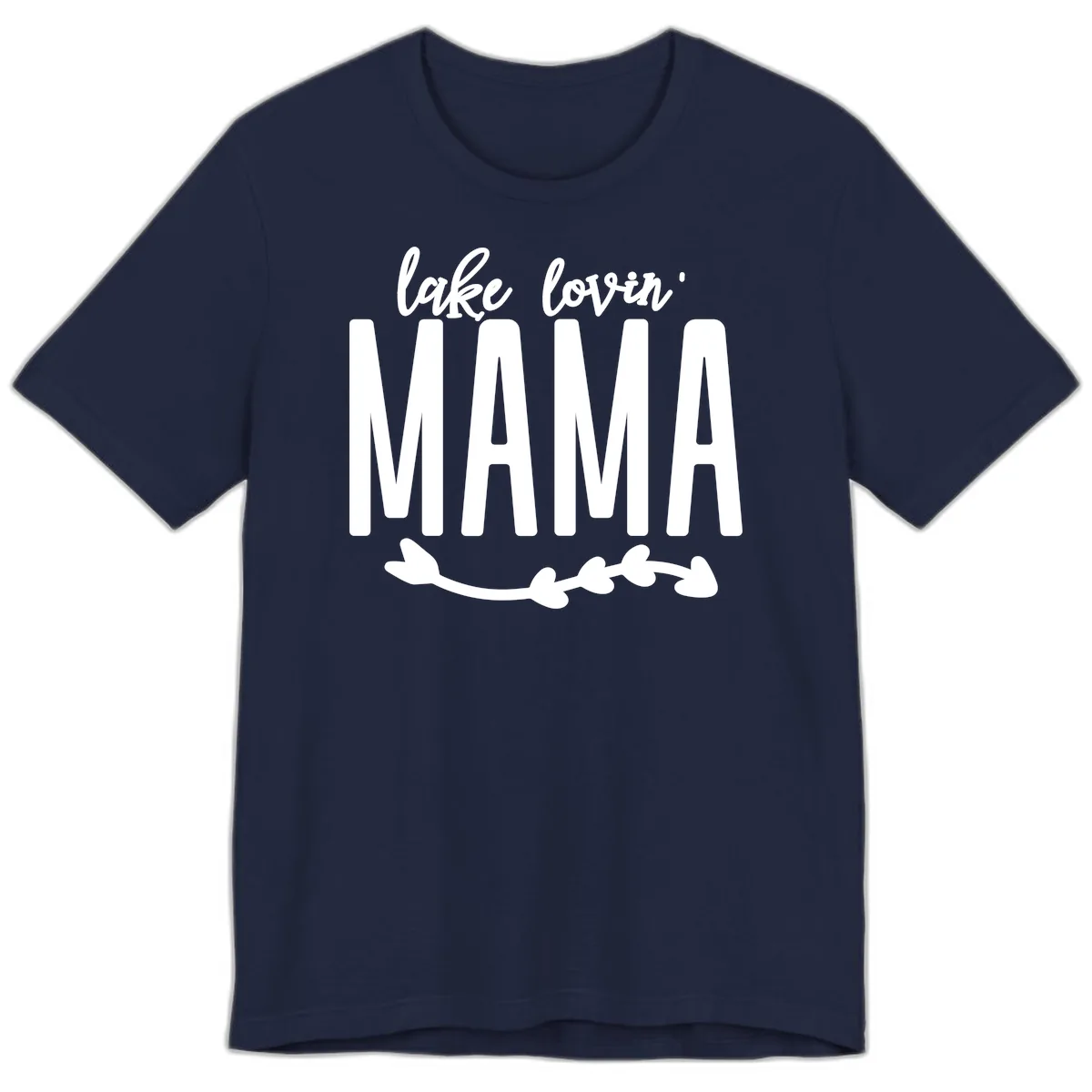 Lake Lovin Mama Graphic Premium T-Shirt in Navy