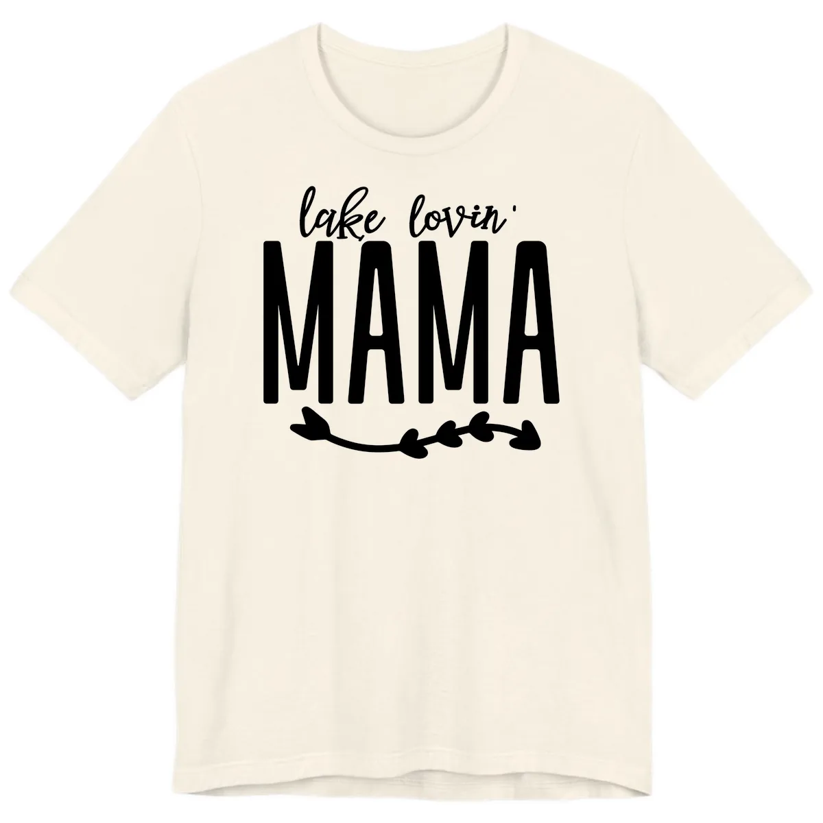 Lake Lovin Mama Graphic Premium T-Shirt in Natural