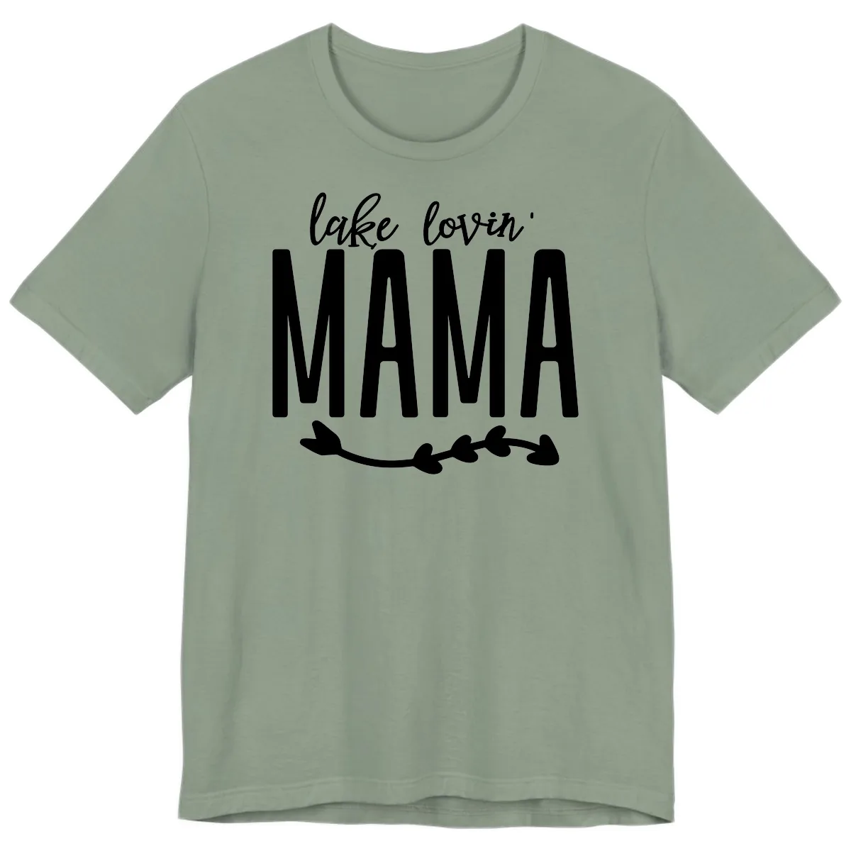 Lake Lovin Mama Graphic Premium T-Shirt in Sage