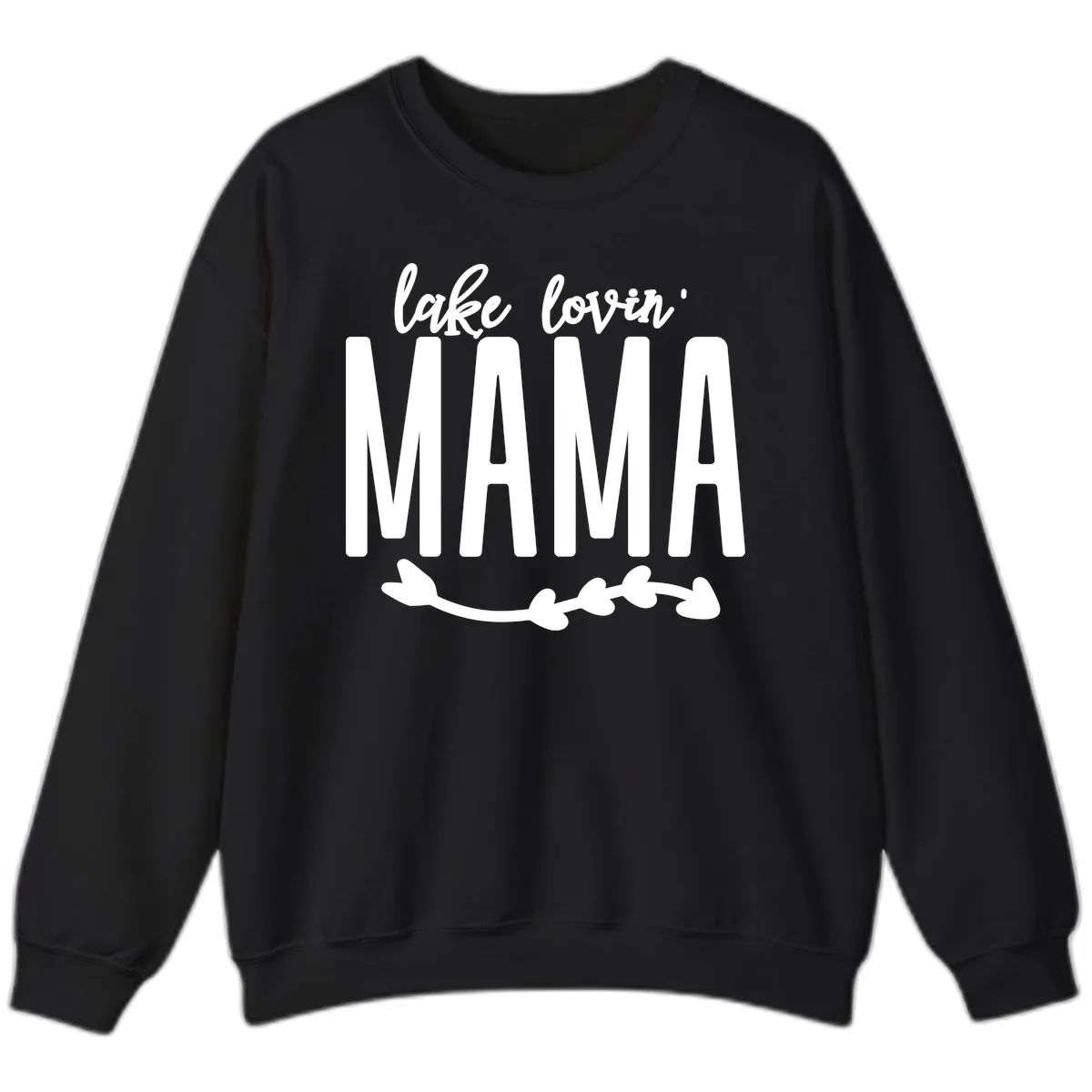 Lake Lovin Mama Graphic Sweatshirt in Black