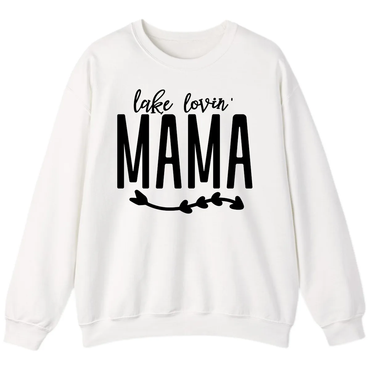 Lake Lovin Mama Graphic Sweatshirt in White