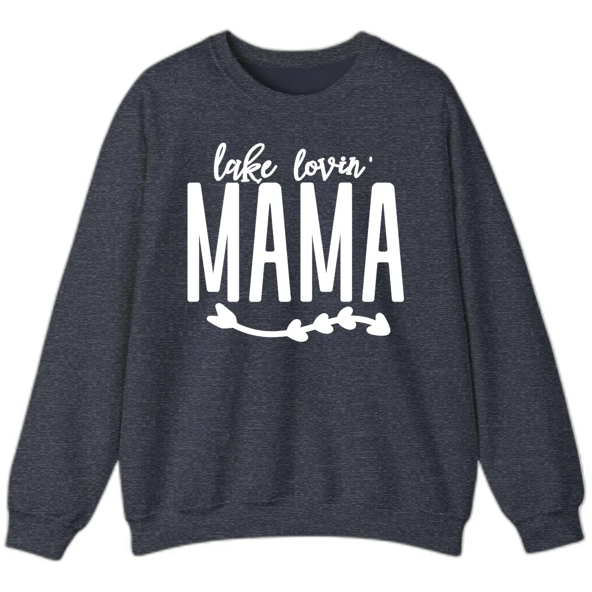 Lake Lovin Mama Graphic Sweatshirt in Heather Sport Dark Navy