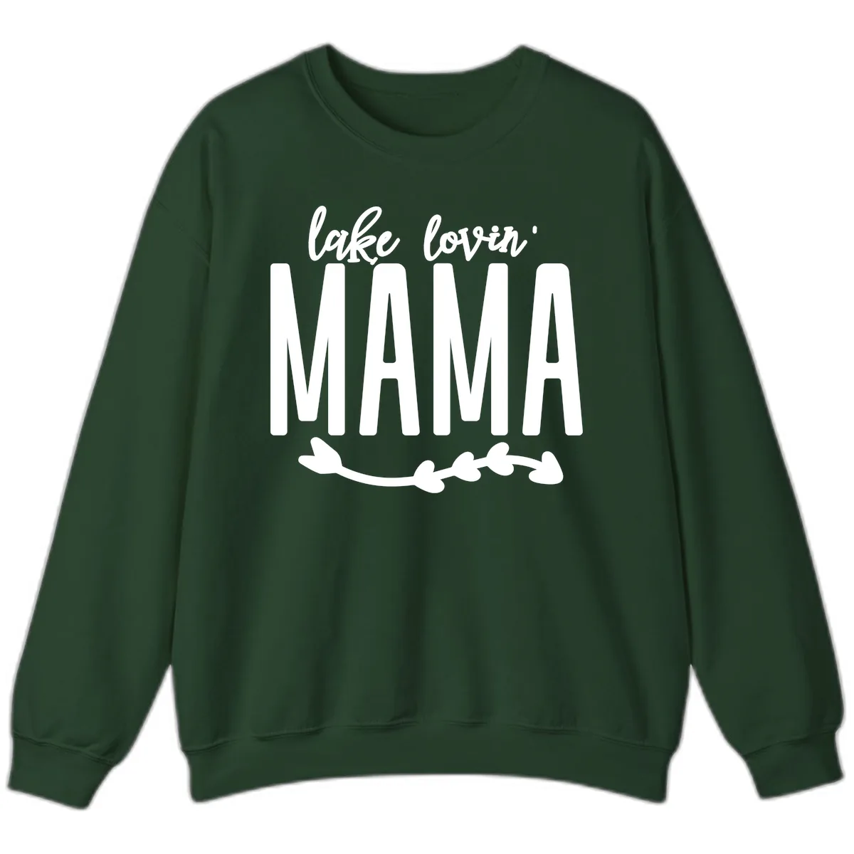 Lake Lovin Mama Graphic Sweatshirt in Forest Green