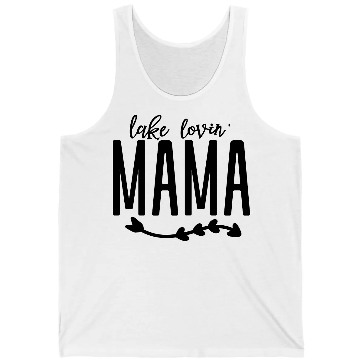 Lake Lovin Mama Graphic Tank in White