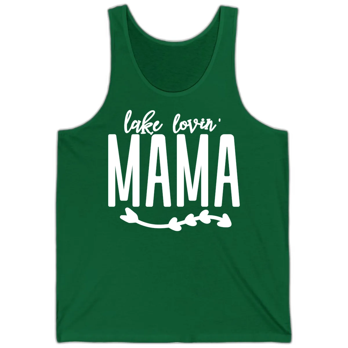Lake Lovin Mama Graphic Tank in Kelly