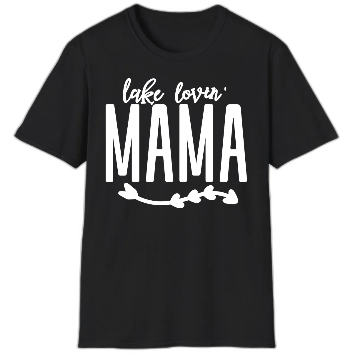 Lake Lovin Mama Graphic T-Shirt in Black