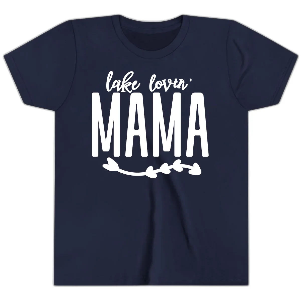 Lake Lovin Mama Graphic Youth T-Shirt in Navy