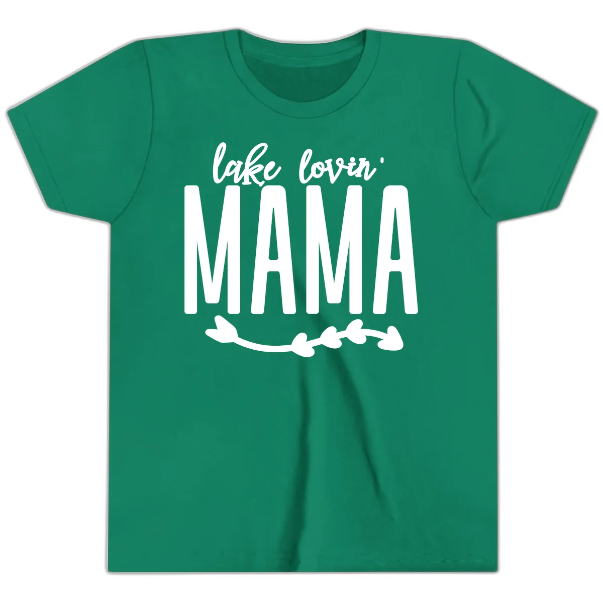 Lake Lovin Mama Graphic Youth T-Shirt in Kelly