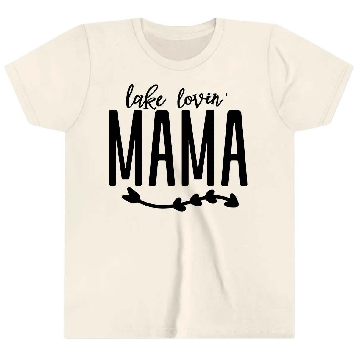 Lake Lovin Mama Graphic Youth T-Shirt in Natural