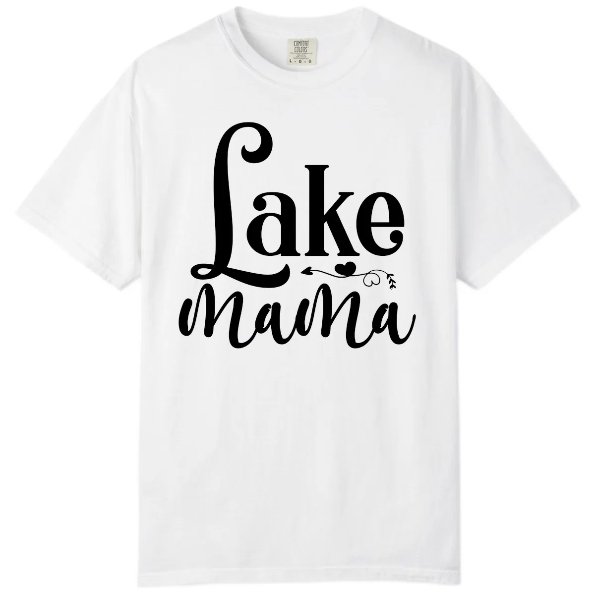 Lake Mama Script and Serif Design Comfort Color in White