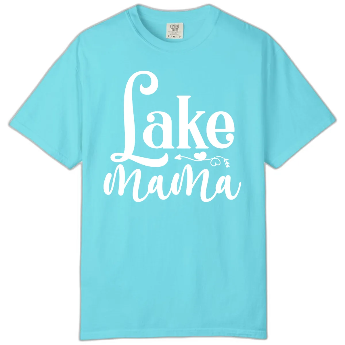 Lake Mama Script and Serif Design Comfort Color in Lagoon Blue