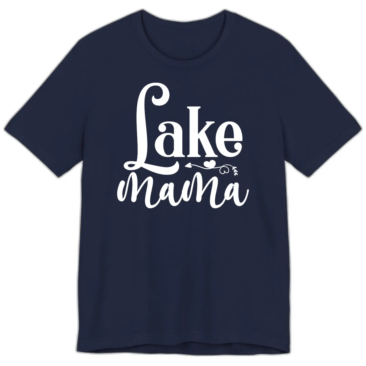 Lake Mama Script and Serif Design Premium T-Shirt in Navy