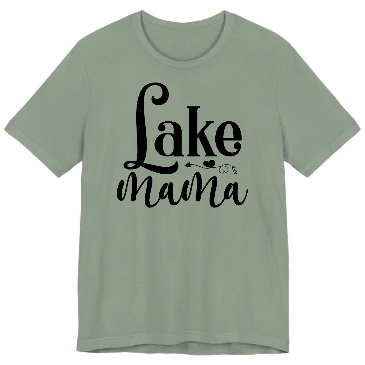 Lake Mama Script and Serif Design Premium T-Shirt in Sage