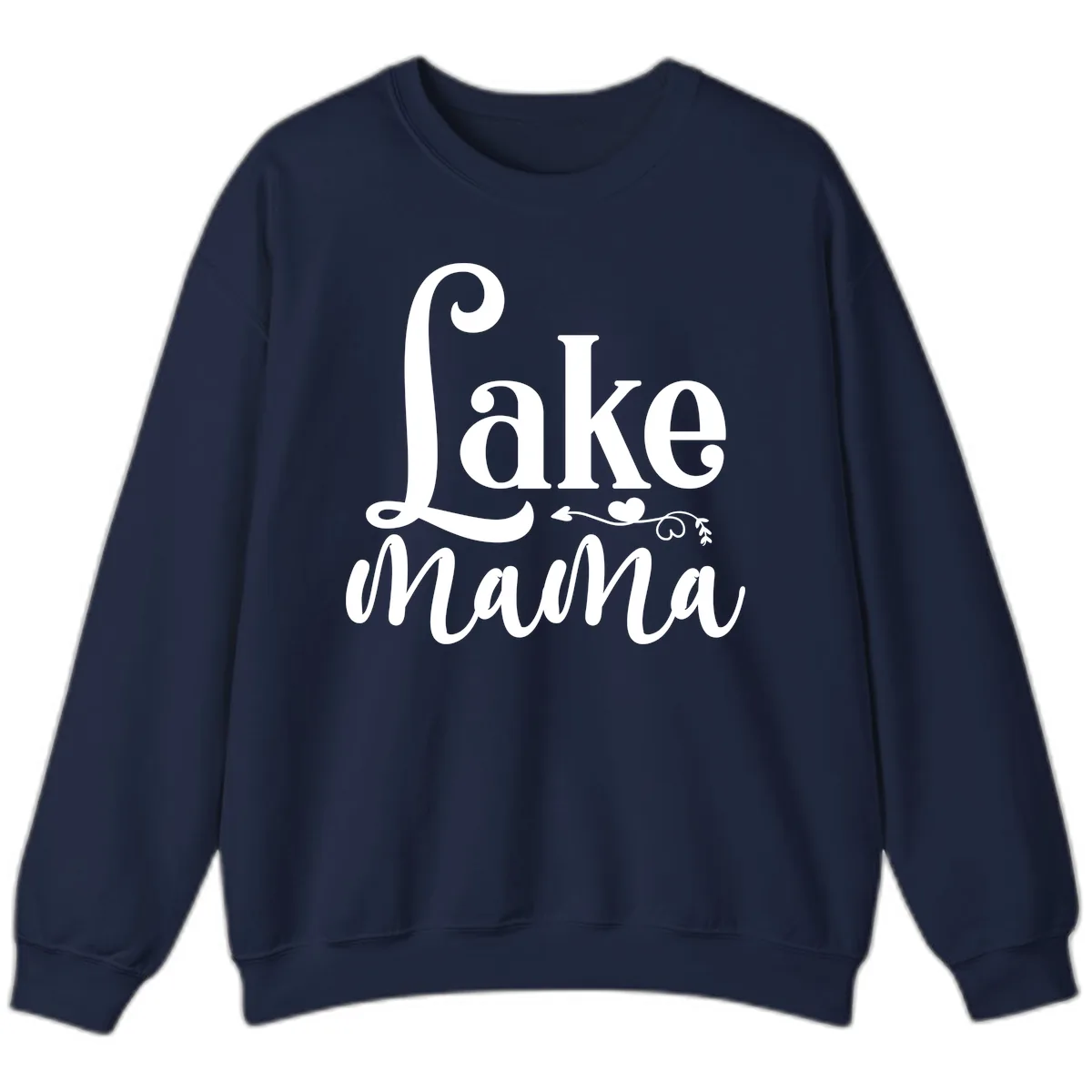 Lake Mama Script and Serif Design Sweatshirt in Navy
