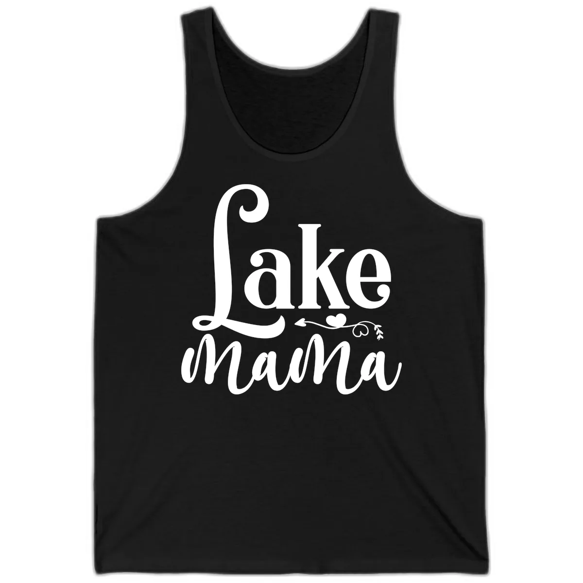 Lake Mama Script and Serif Design Tank in Black