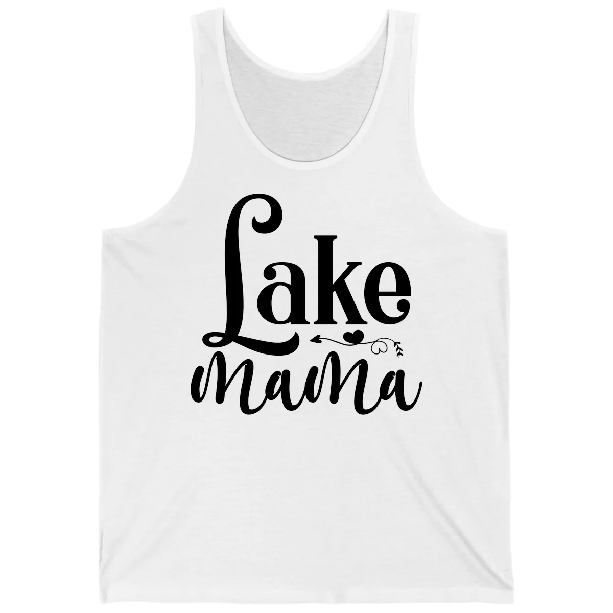 Lake Mama Script and Serif Design Tank in White