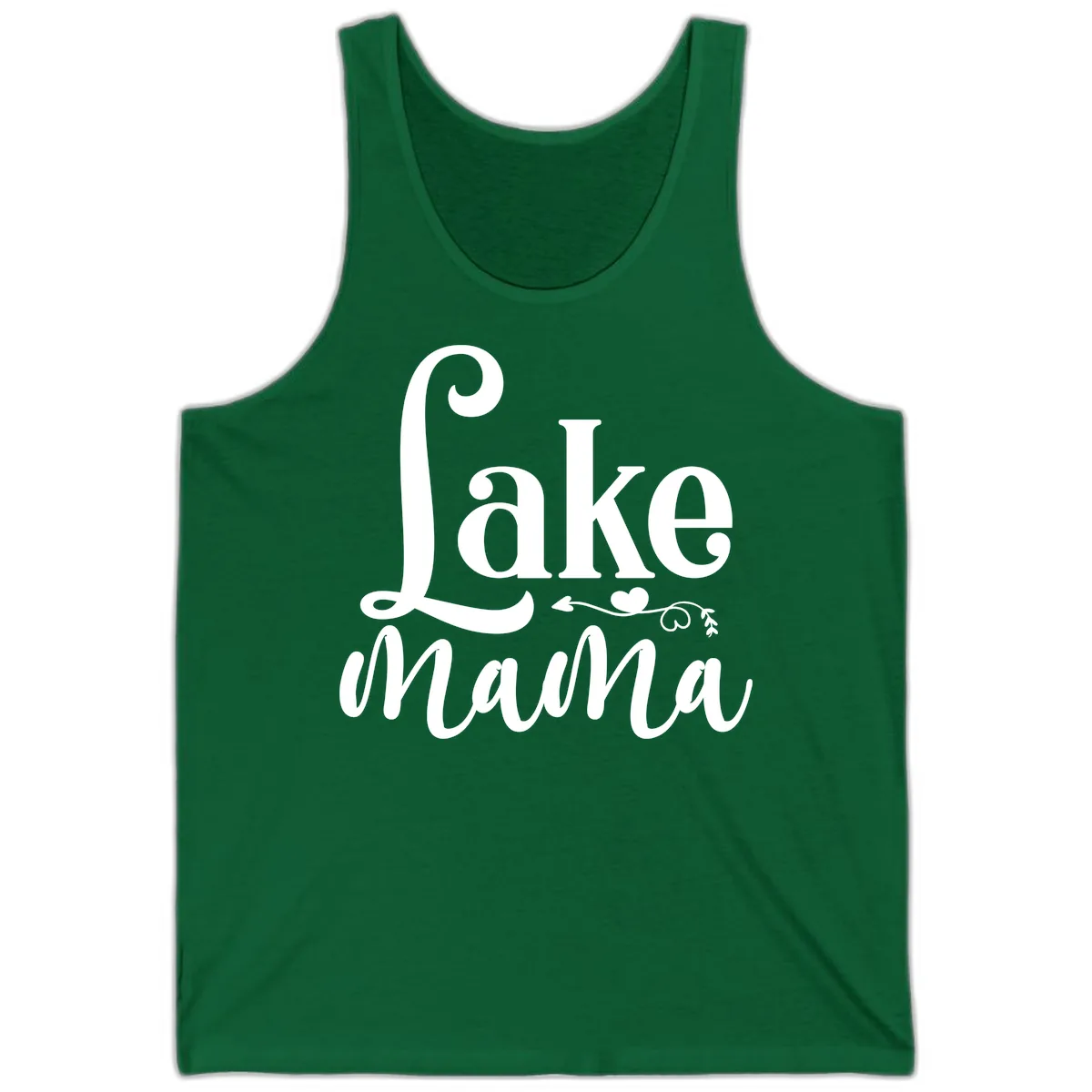 Lake Mama Script and Serif Design Tank in Kelly