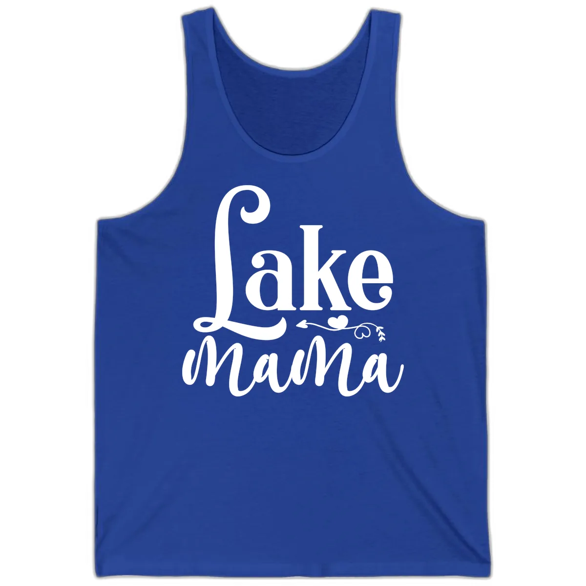 Lake Mama Script and Serif Design Tank in True Royal