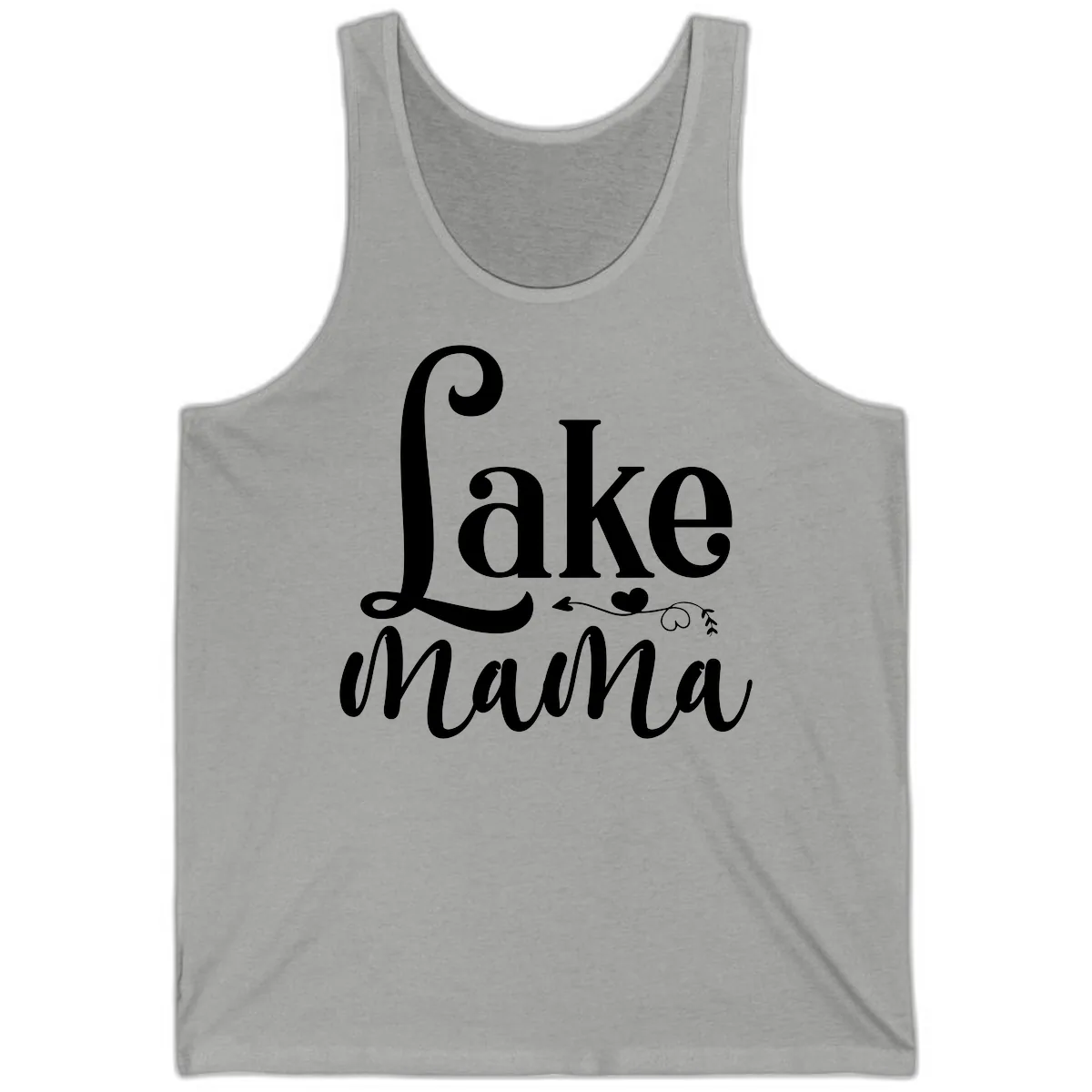 Lake Mama Script and Serif Design Tank in Athletic Heather