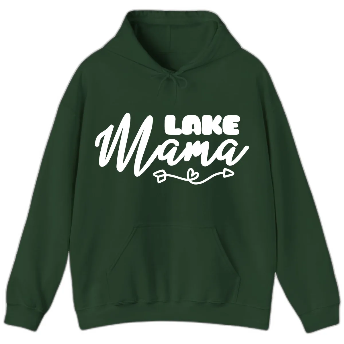 Lake Mama Lifestyle Design Hoodie in Forest Green