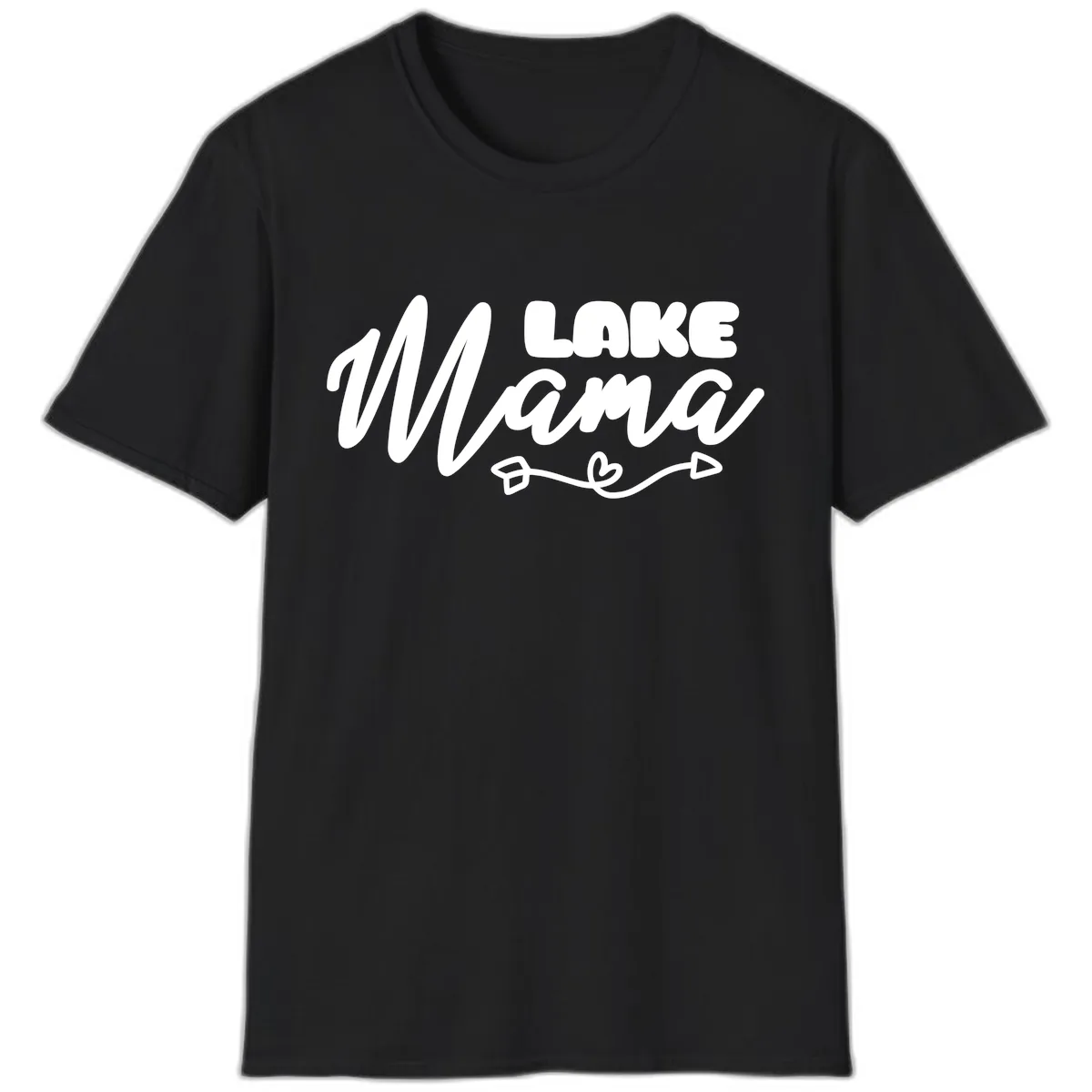Lake Mama Lifestyle Design T-Shirt in Black