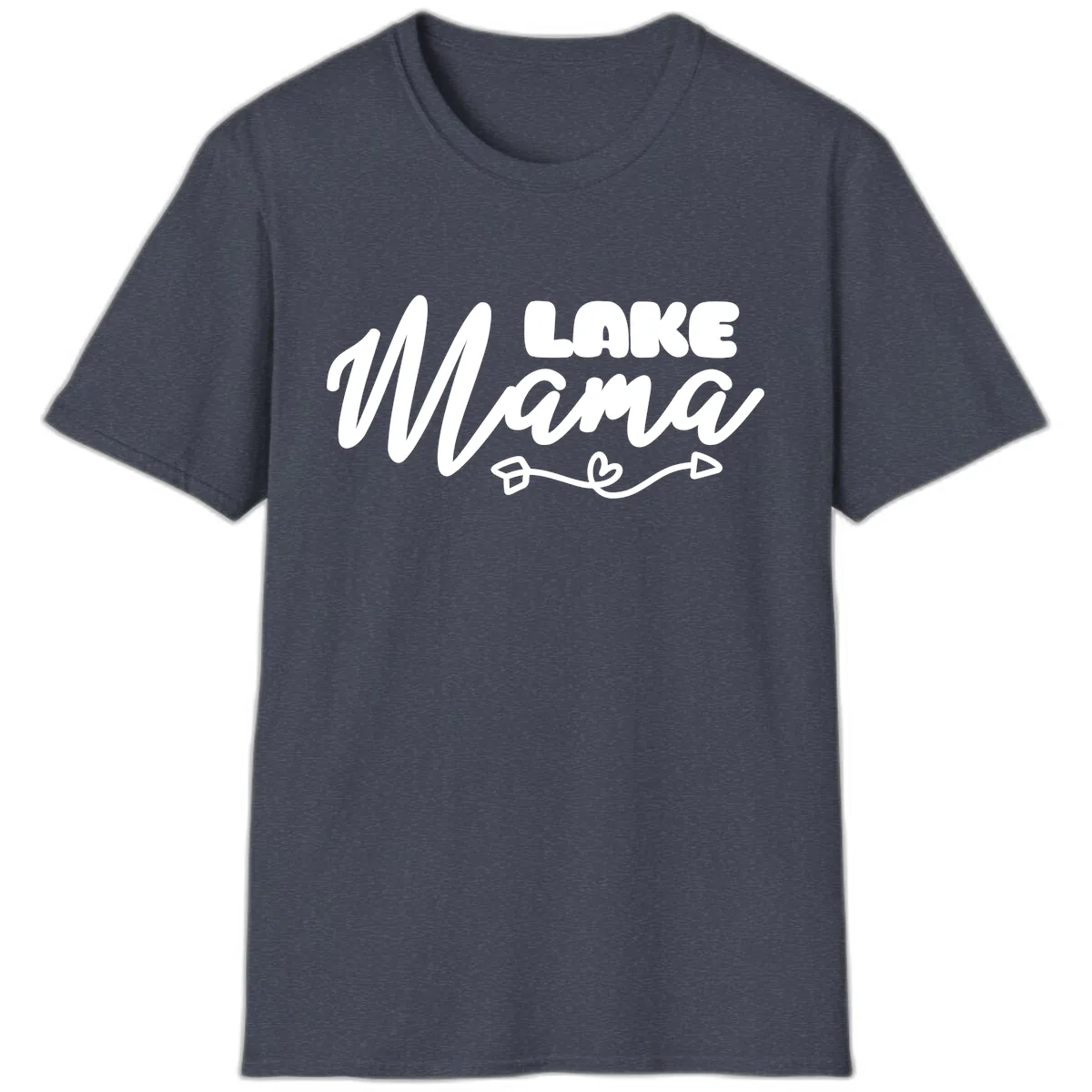 Lake Mama Lifestyle Design T-Shirt in Heather Navy