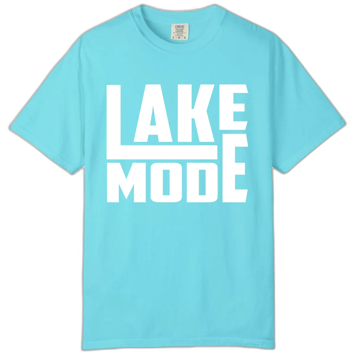 Lake Mode Typography Design Comfort Color in Lagoon Blue