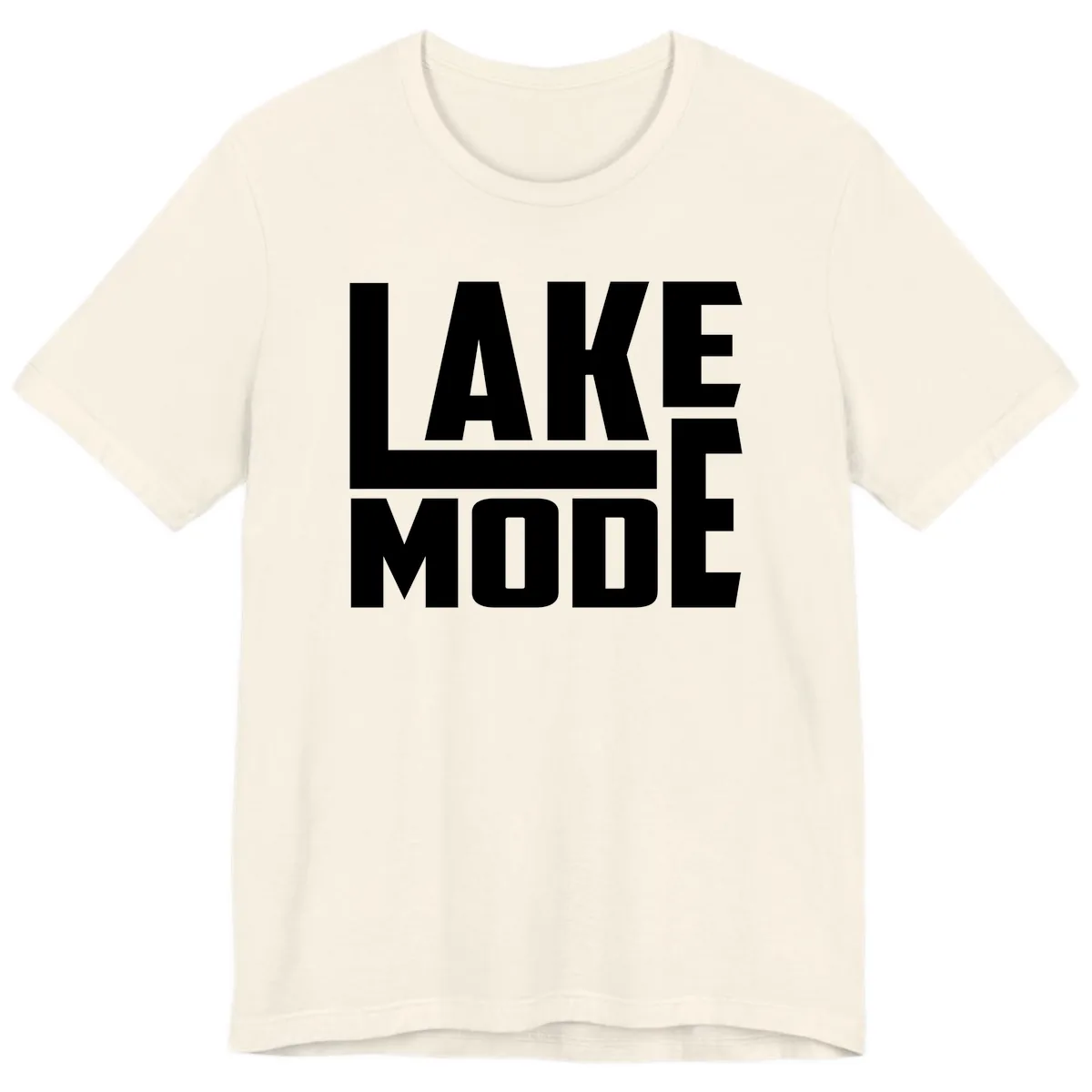 Lake Mode Typography Design Premium T-Shirt in Natural