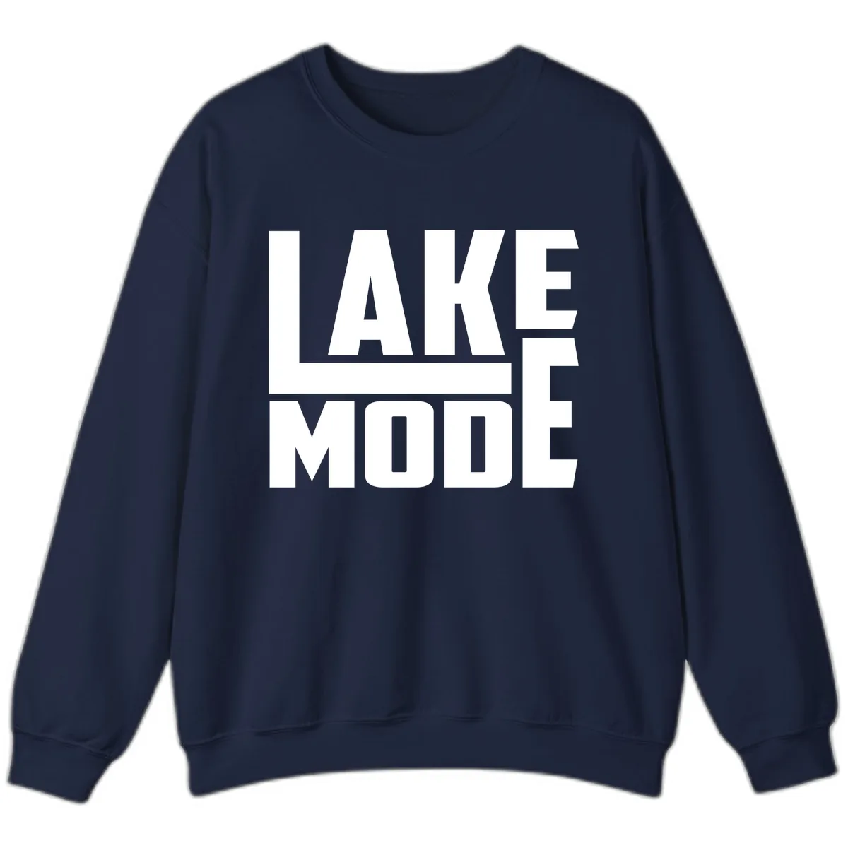Lake Mode Typography Design Sweatshirt in Navy